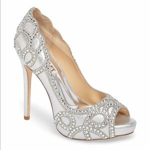 Badgley Mischka Witney Embellished Peep Toe Pump